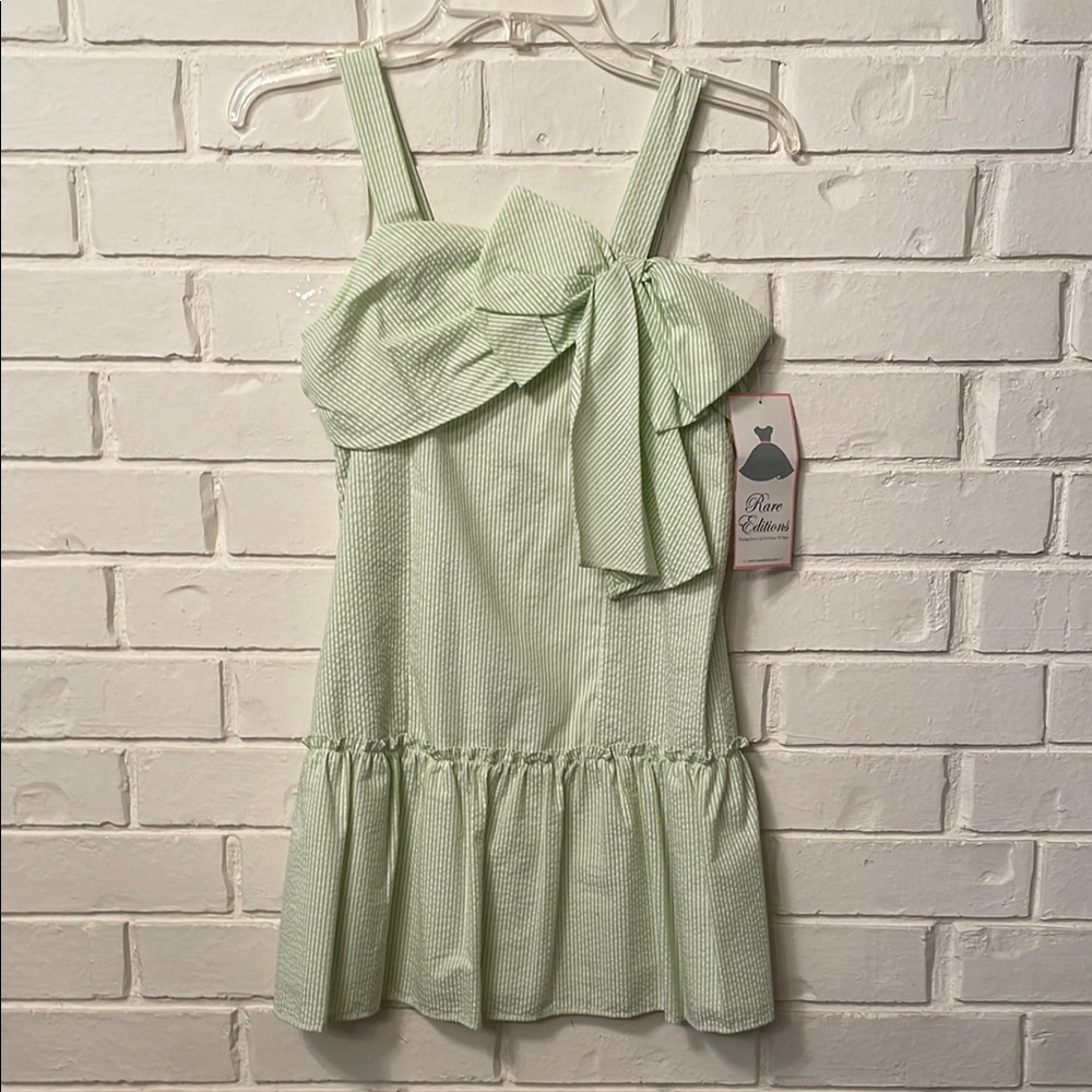 Rare Editions Girls Dress Bow Detail Half Sizes 10.5, 14.5, 16.5, 18.5 NEW